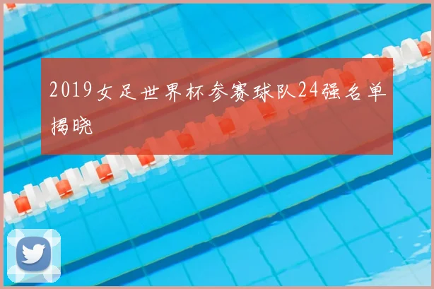 2019女足世界杯参赛球队24强名单揭晓