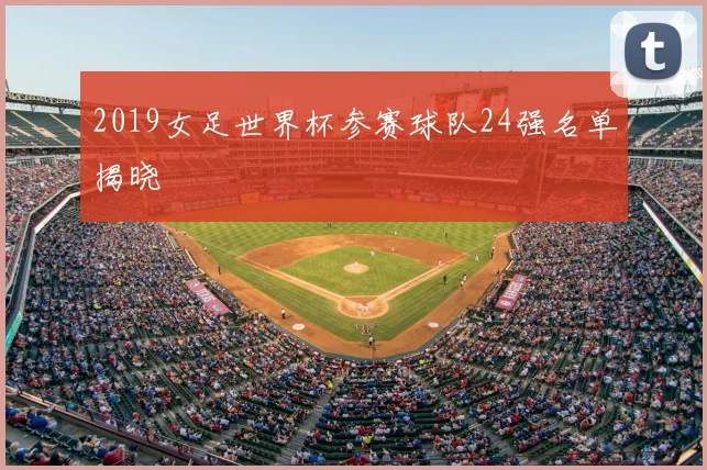 2019女足世界杯参赛球队24强名单揭晓